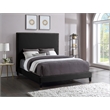Pemberly Row Contemporary Soft Black Velvet King Bed - 82