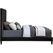 Pemberly Row Contemporary Soft Black Velvet King Bed - 82