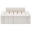 Pemberly Row Contemporary Soft Cream Velvet Loveseat - 58