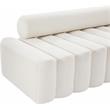 Pemberly Row Contemporary Soft Cream Velvet Loveseat - 58
