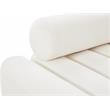 Pemberly Row Contemporary Soft Cream Velvet Loveseat - 58