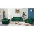 Pemberly Row Contemporary Soft Green Velvet Loveseat - 58