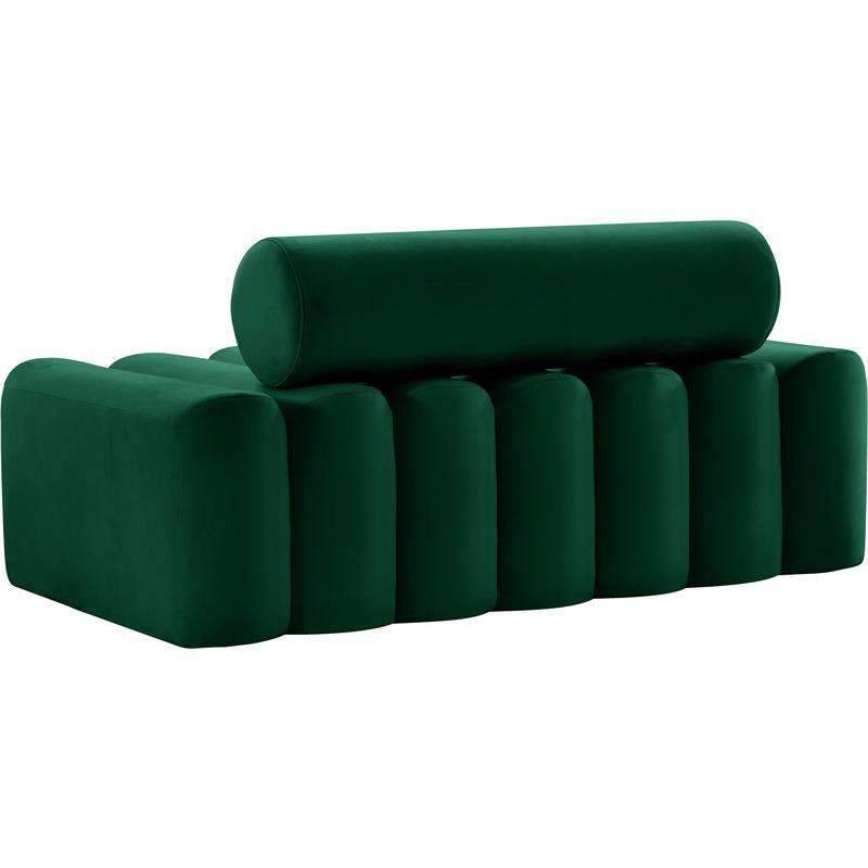 Pemberly Row Contemporary Soft Green Velvet Loveseat - 58