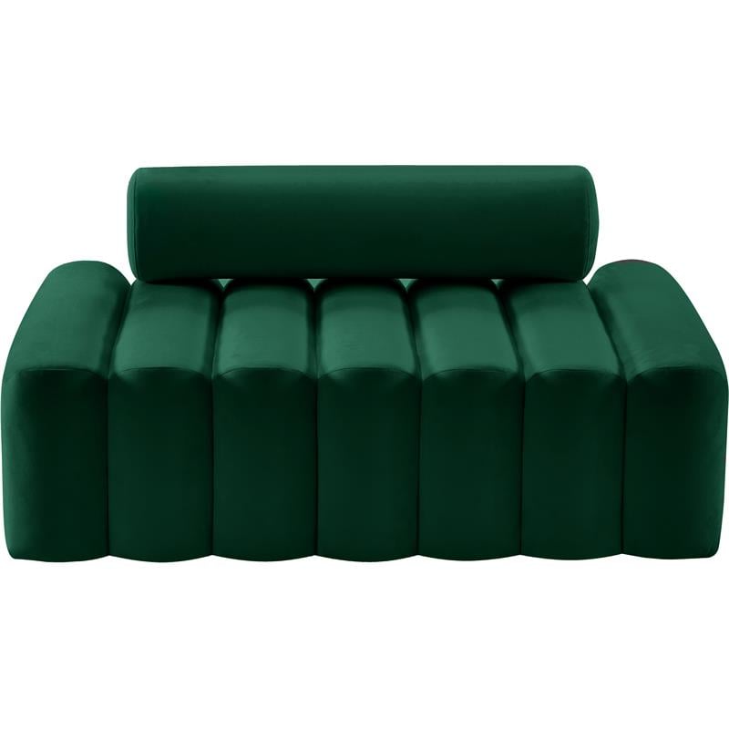 Pemberly Row Contemporary Soft Green Velvet Loveseat - 58
