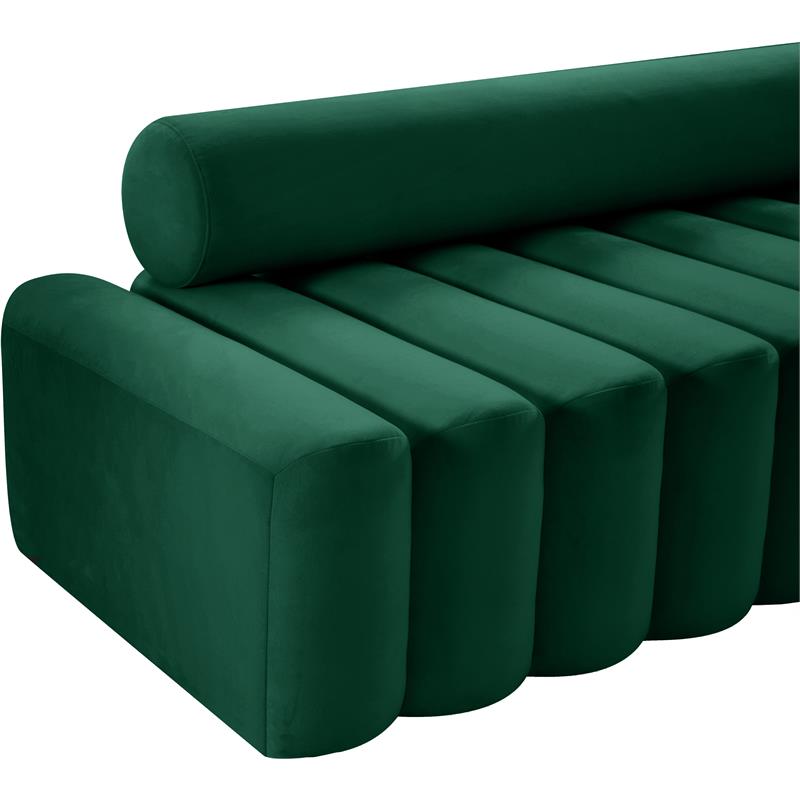Pemberly Row Contemporary Soft Green Velvet Loveseat - 58