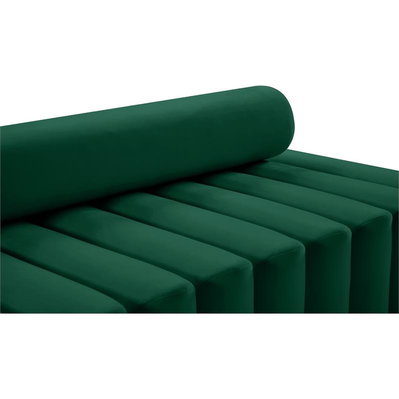 Pemberly Row Contemporary Soft Green Velvet Loveseat - 58
