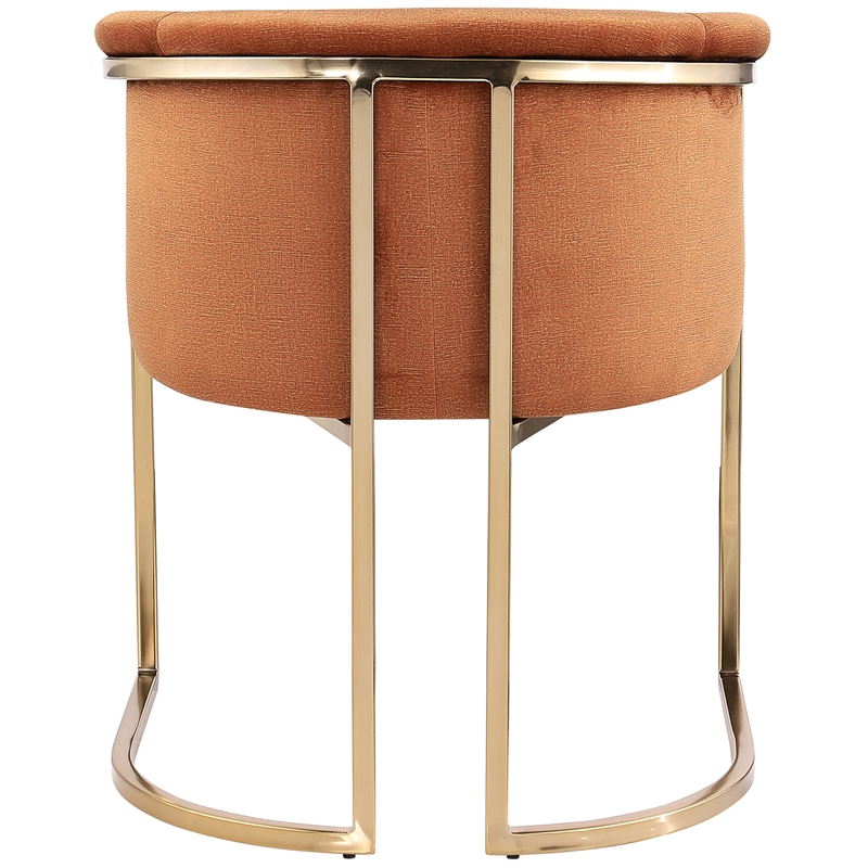 Pemberly Row Contemporary Cognac Velvet Dining Chair - 24.5