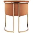 Pemberly Row Contemporary Cognac Velvet Dining Chair - 24.5