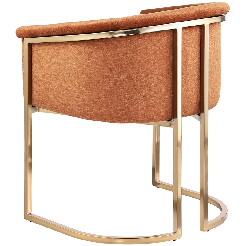 Pemberly Row Contemporary Cognac Velvet Dining Chair - 24.5