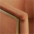Pemberly Row Contemporary Cognac Velvet Dining Chair - 24.5