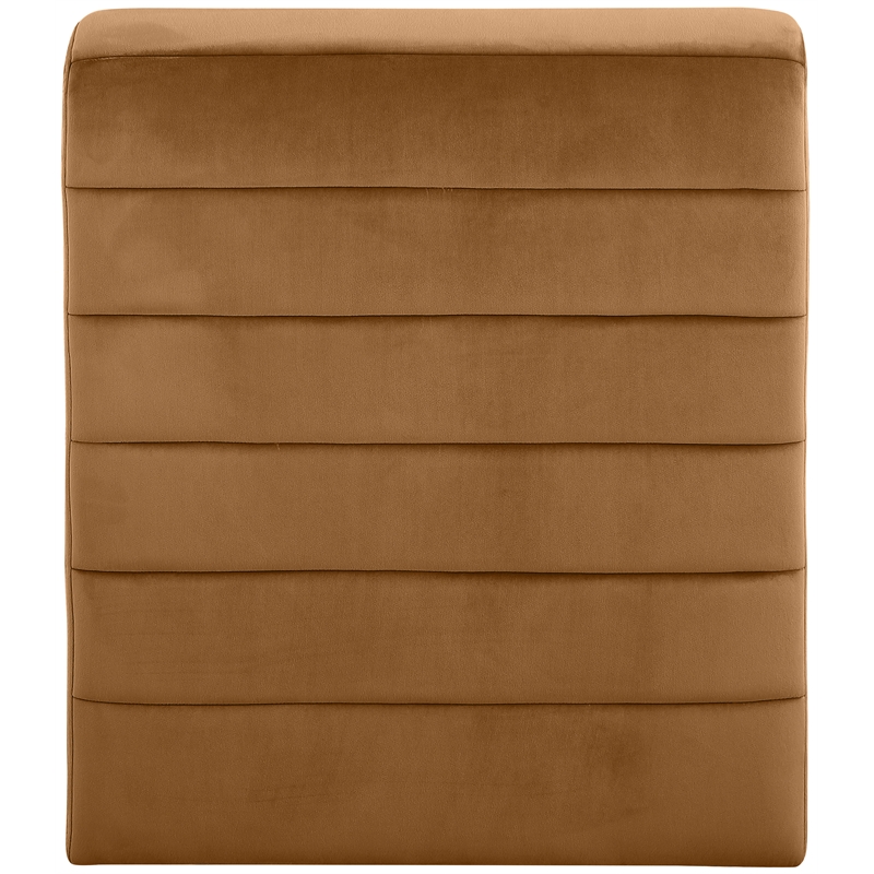 Pemberly Row Contemporary Saddle Velvet Accent Chair - 26.4