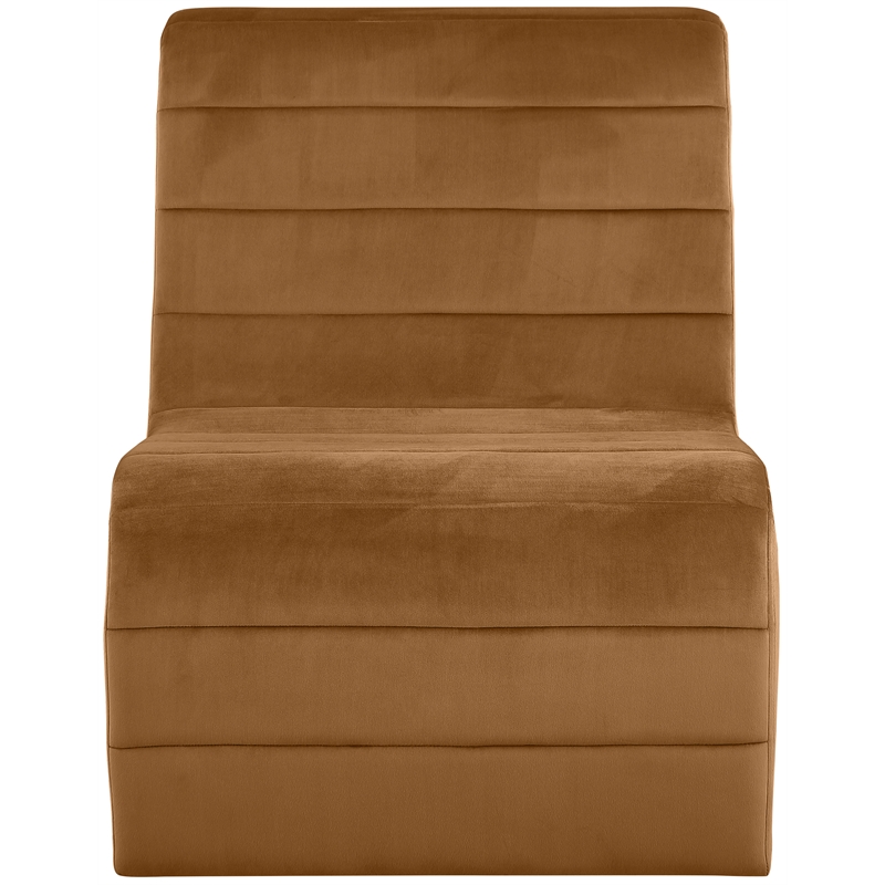 Pemberly Row Contemporary Saddle Velvet Accent Chair - 26.4