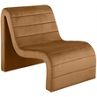 Pemberly Row Contemporary Saddle Velvet Accent Chair - 26.4