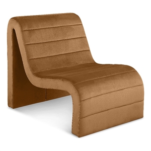 Pemberly Row Contemporary Saddle Velvet Accent Chair - 26.4&quotW x 37.4&quotD x 31.1&quotH