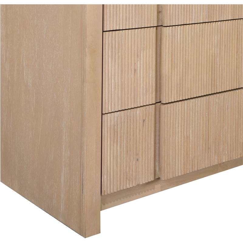 Pemberly Row Contemporary Natural Oak Veneer Dresser - 60