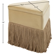 Pemberly Row Contemporary Camel Velvet Ottoman/Stool - 19.5