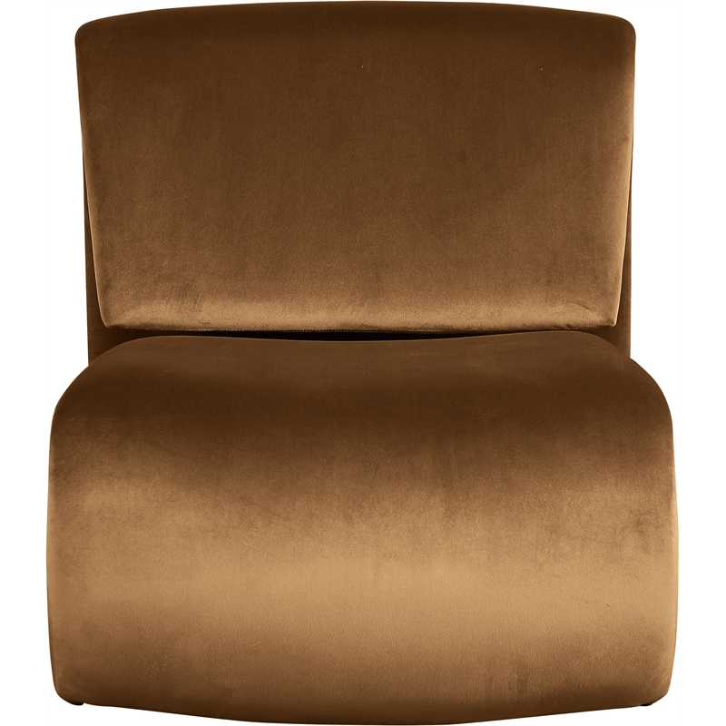 Pemberly Row Contemporary Saddle Velvet Accent Chair - 26
