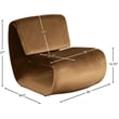 Pemberly Row Contemporary Saddle Velvet Accent Chair - 26