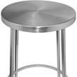 Pemberly Row Modern / Contemporary Brushed Silver Iron Barstool