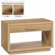 Pemberly Row Contemporary Oak Wood Veneer Night Stand - 32