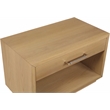 Pemberly Row Contemporary Oak Wood Veneer Night Stand - 32