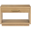 Pemberly Row Contemporary Oak Wood Veneer Night Stand - 32