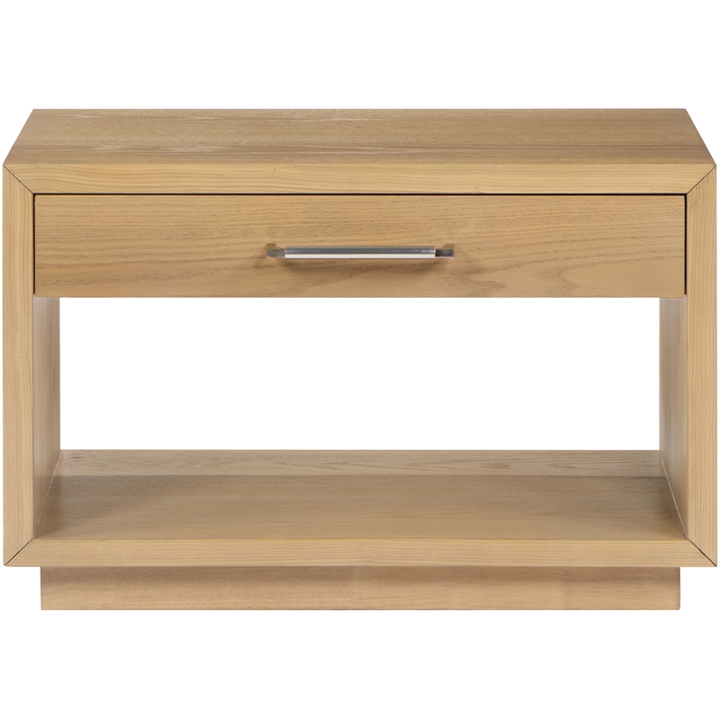 Pemberly Row Contemporary Oak Wood Veneer Night Stand - 32