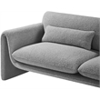 Pemberly Row Contemporary Gray Boucle Fabric Loveseat - 64