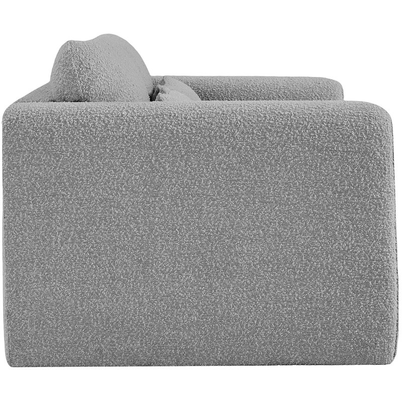 Pemberly Row Contemporary Gray Boucle Fabric Loveseat - 64