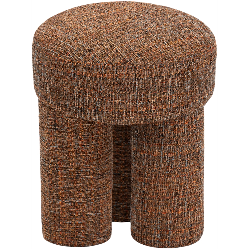 Pemberly Row Contemporary Cognac Fabric Ottoman/Stool - 14.5