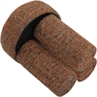 Pemberly Row Contemporary Cognac Fabric Ottoman/Stool - 14.5