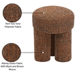 Pemberly Row Contemporary Cognac Fabric Ottoman/Stool - 14.5