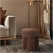 Pemberly Row Contemporary Cognac Fabric Ottoman/Stool - 14.5