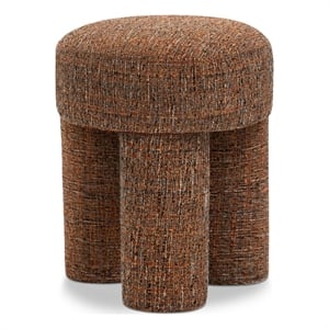 Pemberly Row Contemporary Cognac Fabric Ottoman/Stool - 14.5&quotW x 14.5&quotD x 17.5&quotH