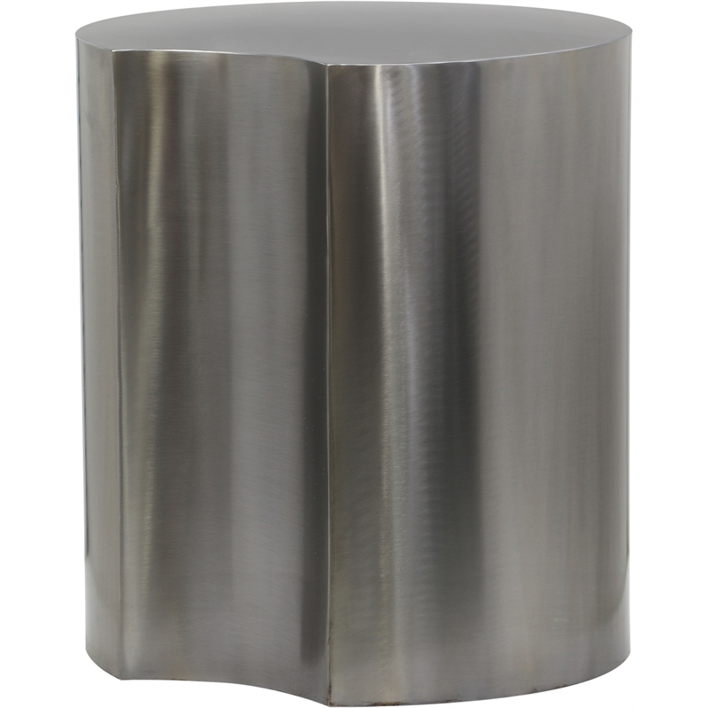 Pemberly Row Contemporary Silver Iron Metal End Table - 15