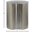 Pemberly Row Contemporary Silver Iron Metal End Table - 15
