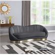 Pemberly Row Contemporary Upholstered Gray Velvet Sofa - 91.5