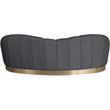 Pemberly Row Contemporary Upholstered Gray Velvet Sofa - 91.5