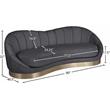 Pemberly Row Contemporary Upholstered Gray Velvet Sofa - 91.5