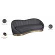 Pemberly Row Contemporary Upholstered Gray Velvet Sofa - 91.5