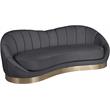 Pemberly Row Contemporary Upholstered Gray Velvet Sofa - 91.5