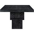 Pemberly Row Mid-Century Black Oak Veneer Dining Table - 96-144
