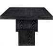 Pemberly Row Mid-Century Black Oak Veneer Dining Table - 96-144