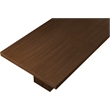 Pemberly Row Mid-Century Brown Oak Veneer Dining Table - 96-144