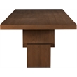 Pemberly Row Mid-Century Brown Oak Veneer Dining Table - 96-144