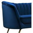 Pemberly Row Contemporary Upholstered Navy Velvet Chair - 43