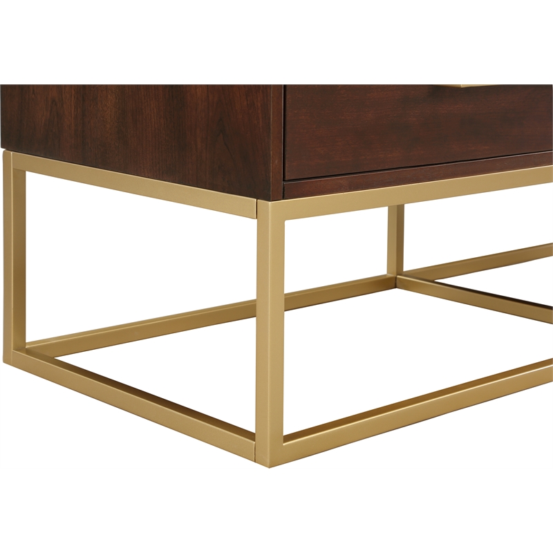 Pemberly Row Contemporary Dresser in Dark Cherry Finish - 32.5