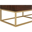 Pemberly Row Contemporary Dresser in Dark Cherry Finish - 32.5