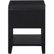Pemberly Row Modern / Contemporary Black Wood Veneer Night Stand