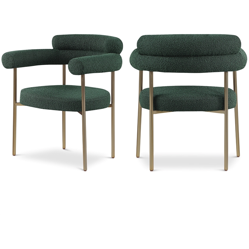 Pemberly Row Contemporary Green Dining Chair (Set of 2) - 28.5
